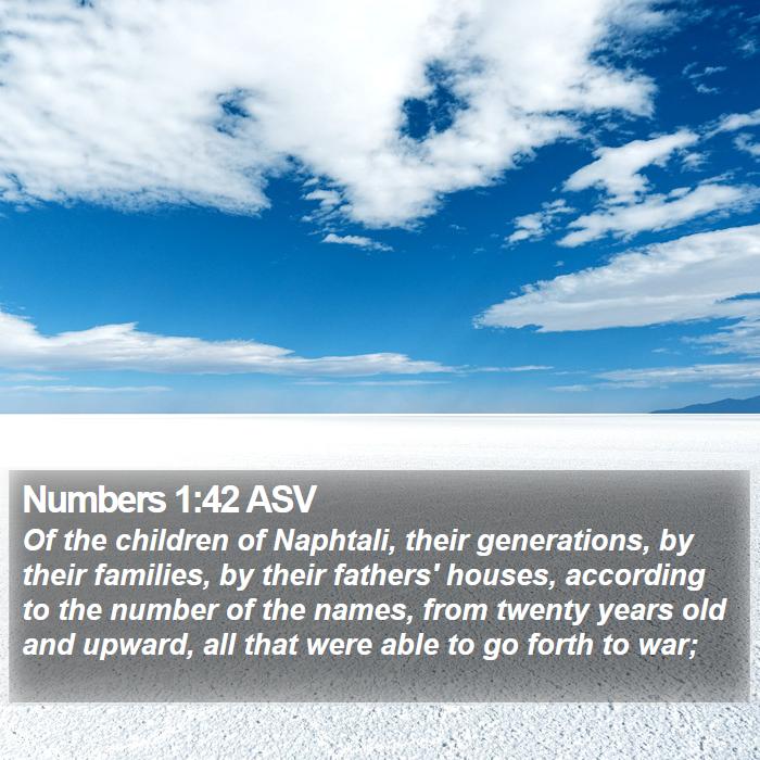 Numbers 1:42 ASV Bible Study