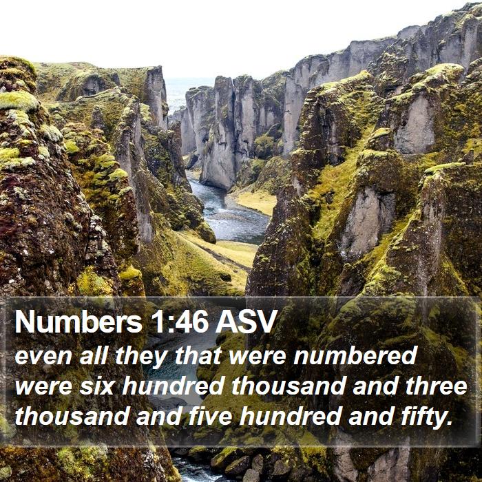 Numbers 1:46 ASV Bible Study