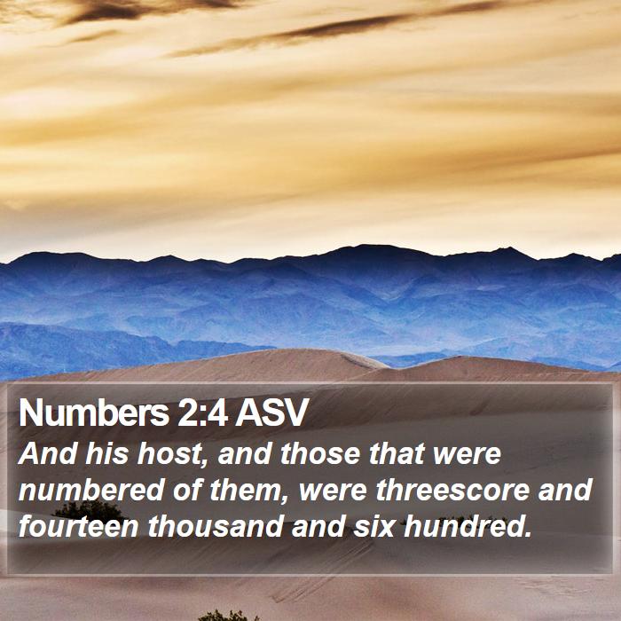 Numbers 2:4 ASV Bible Study