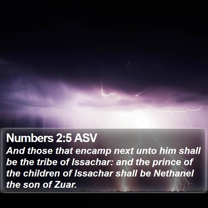 Numbers 2:5 ASV Bible Study