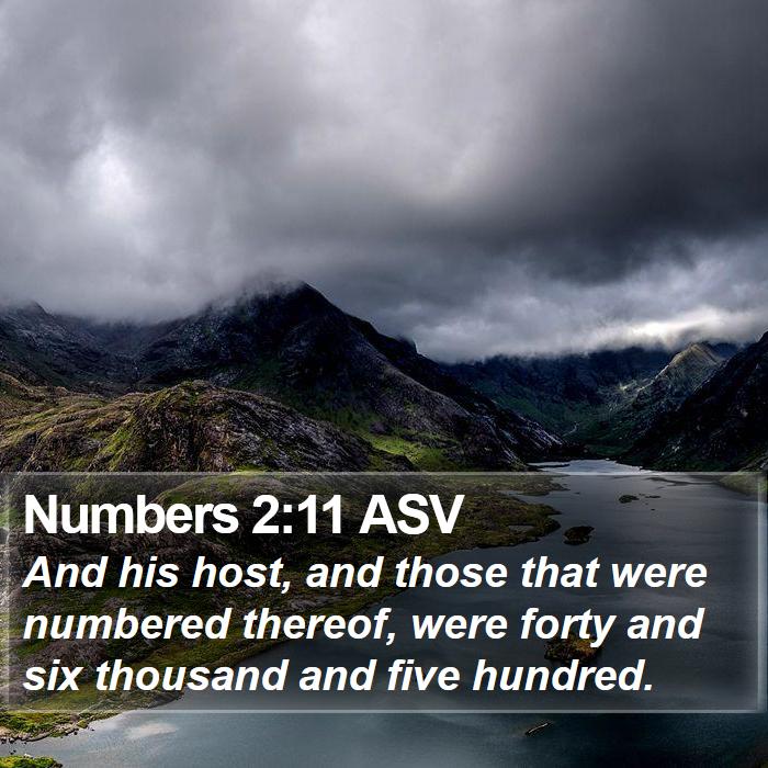 Numbers 2:11 ASV Bible Study