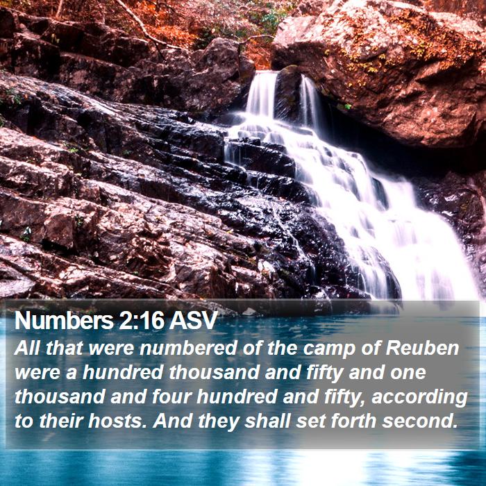 Numbers 2:16 ASV Bible Study