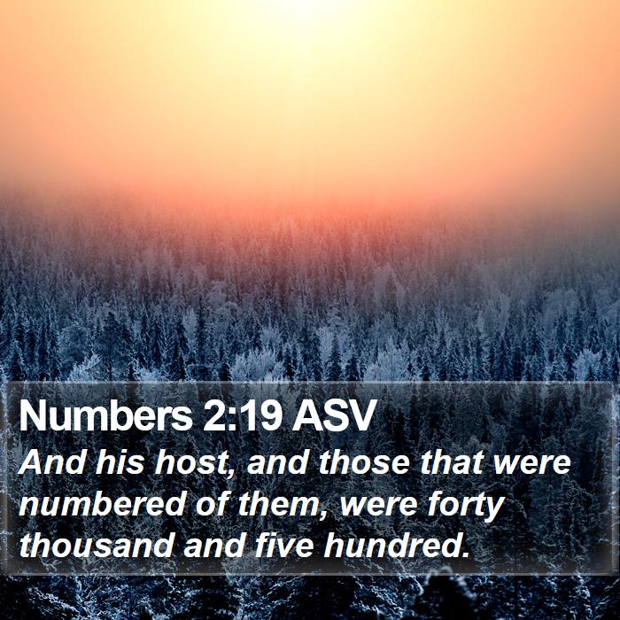 Numbers 2:19 ASV Bible Study