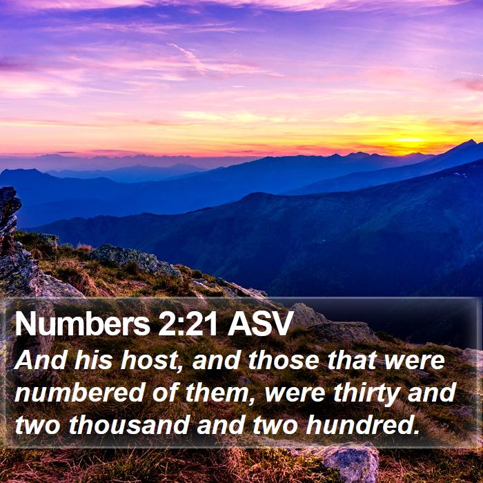 Numbers 2:21 ASV Bible Study