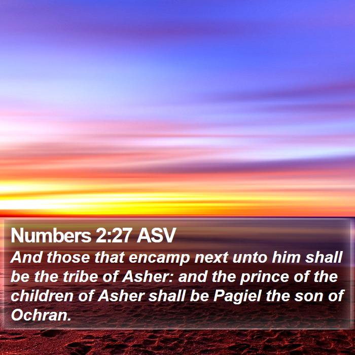 Numbers 2:27 ASV Bible Study