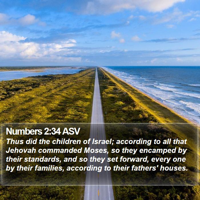 Numbers 2:34 ASV Bible Study