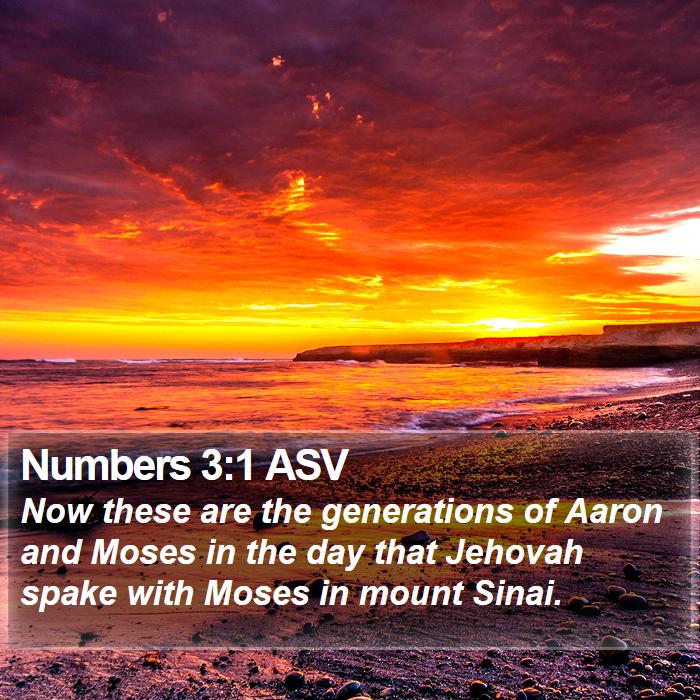 Numbers 3:1 ASV Bible Study