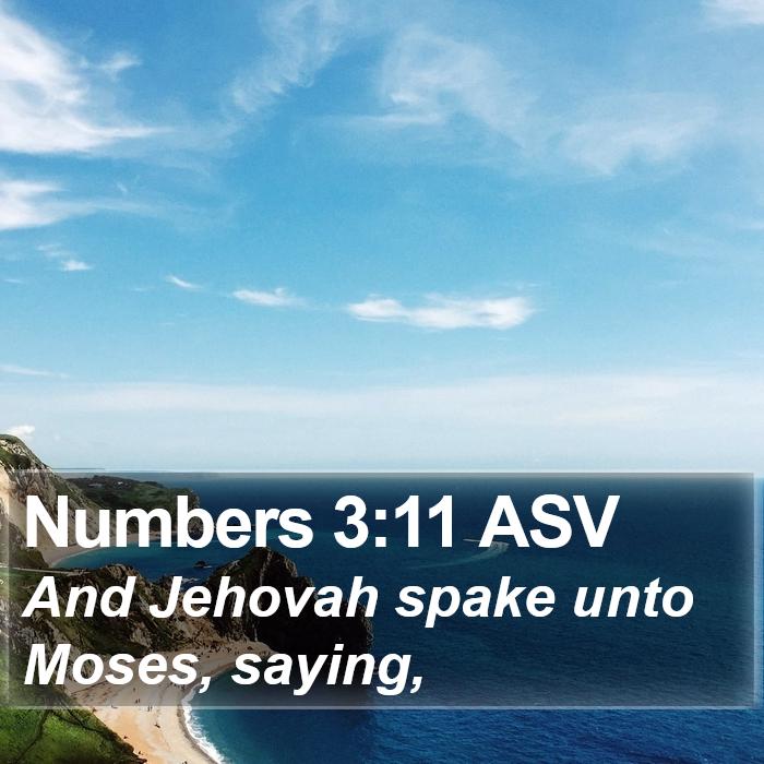 Numbers 3:11 ASV Bible Study