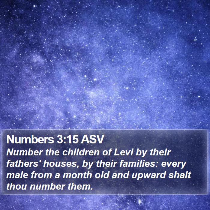 Numbers 3:15 ASV Bible Study