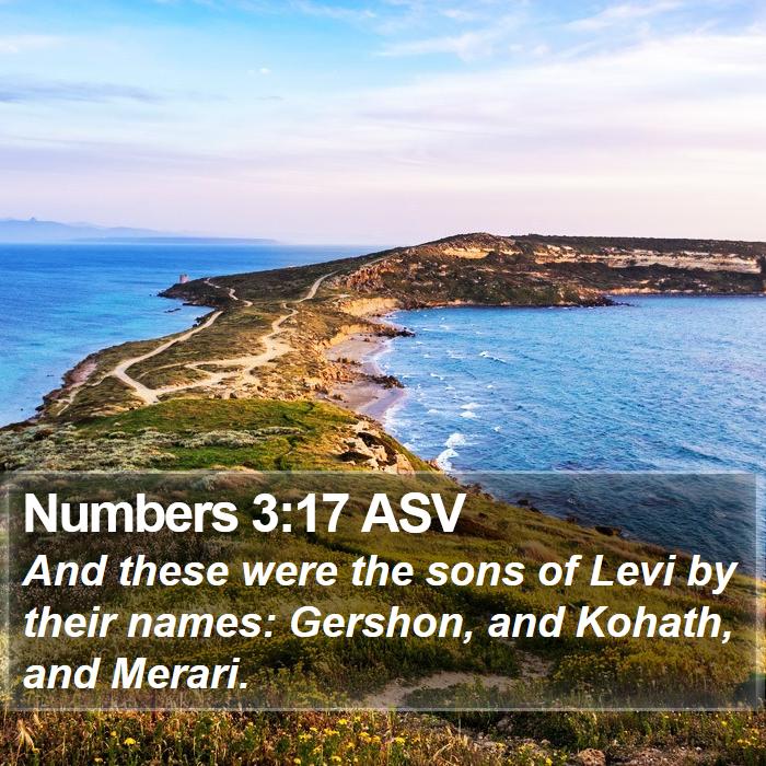 Numbers 3:17 ASV Bible Study