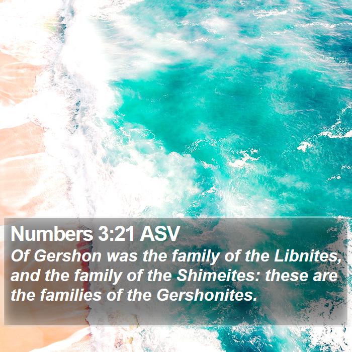 Numbers 3:21 ASV Bible Study