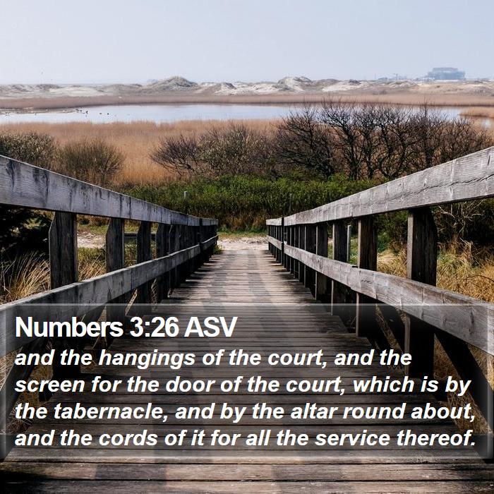 Numbers 3:26 ASV Bible Study