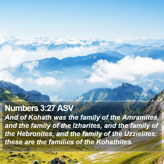 Numbers 3:27 ASV Bible Study