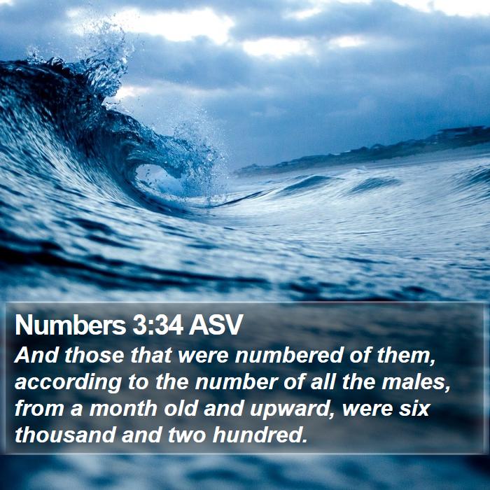 Numbers 3:34 ASV Bible Study