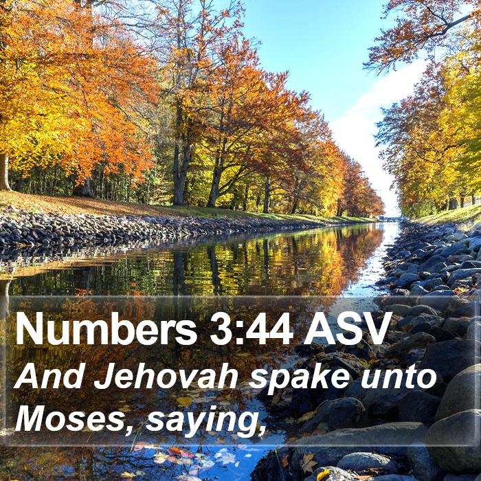 Numbers 3:44 ASV Bible Study