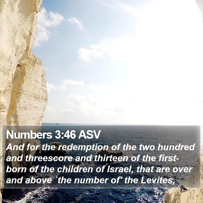 Numbers 3:46 ASV Bible Study