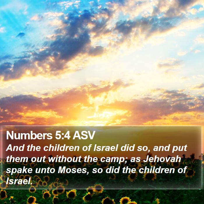 Numbers 5:4 ASV Bible Study