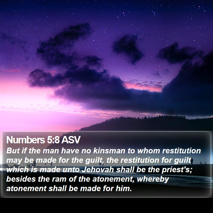 Numbers 5:8 ASV Bible Study