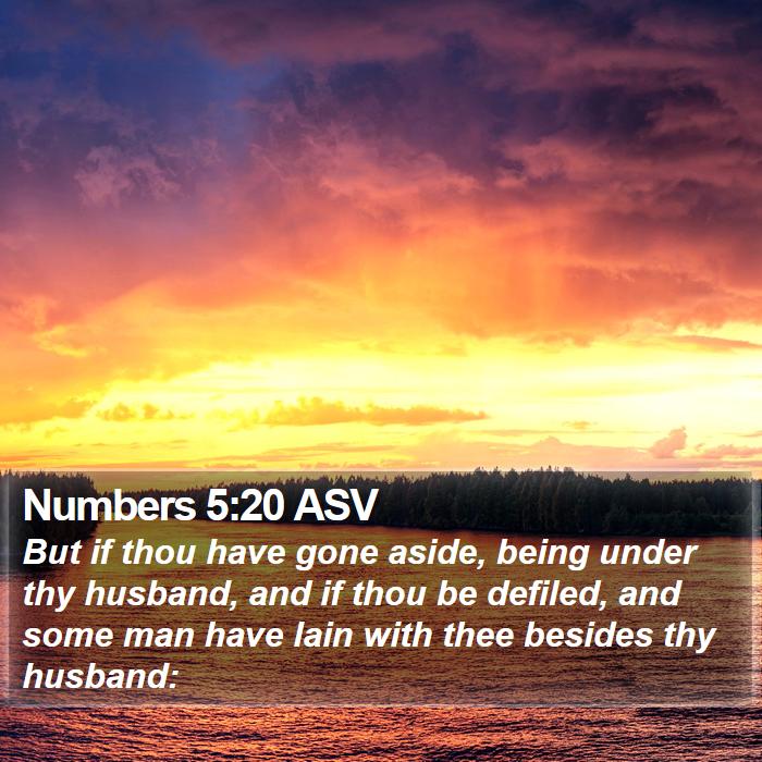 Numbers 5:20 ASV Bible Study