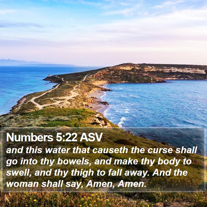 Numbers 5:22 ASV Bible Study