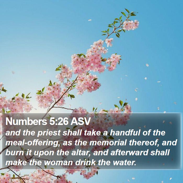 Numbers 5:26 ASV Bible Study