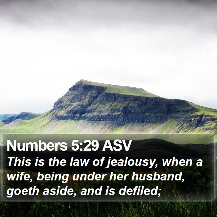 Numbers 5:29 ASV Bible Study