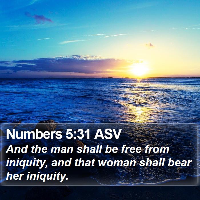 Numbers 5:31 ASV Bible Study