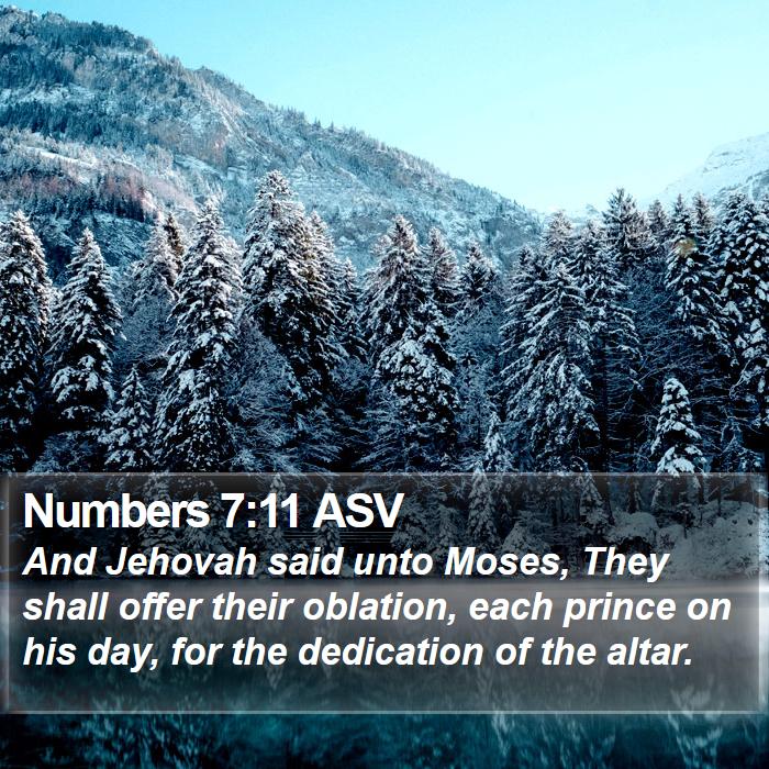 Numbers 7:11 ASV Bible Study