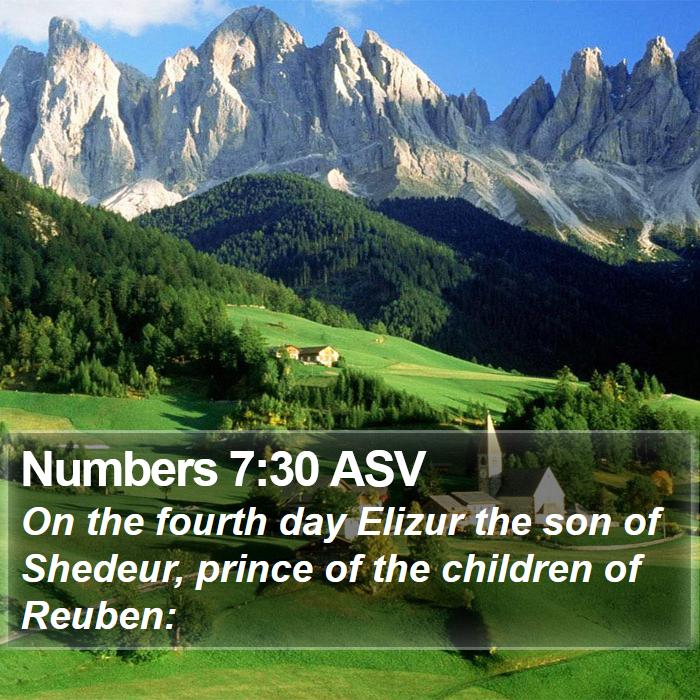 Numbers 7:30 ASV Bible Study