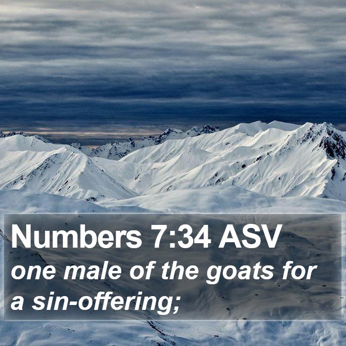 Numbers 7:34 ASV Bible Study