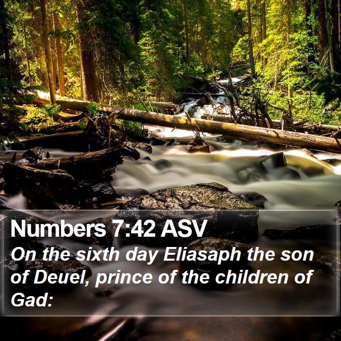 Numbers 7:42 ASV Bible Study