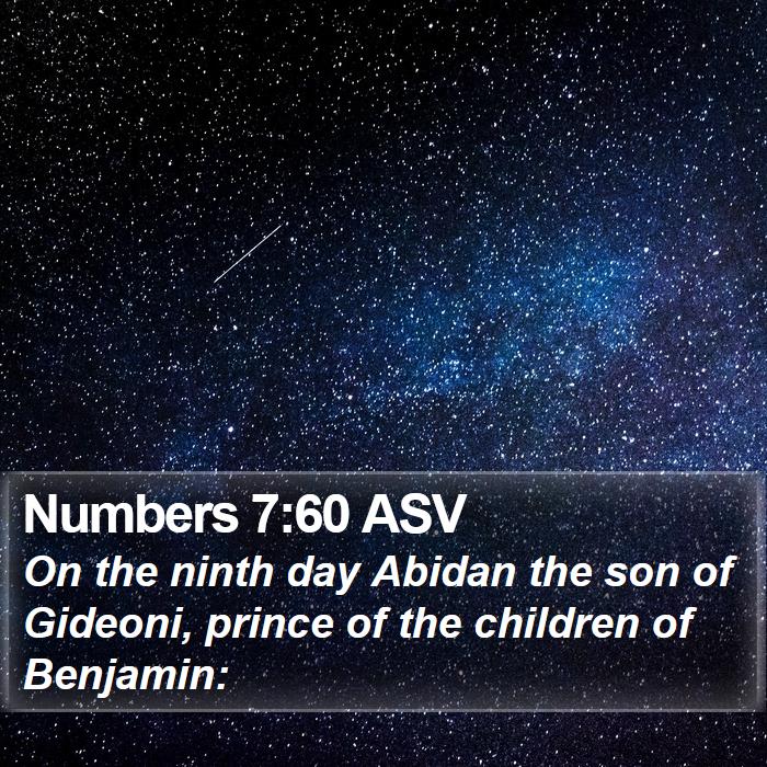 Numbers 7:60 ASV Bible Study