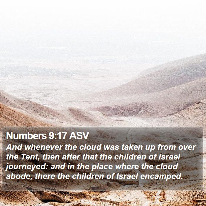 Numbers 9:17 ASV Bible Study