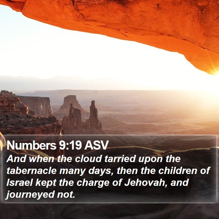 Numbers 9:19 ASV Bible Study