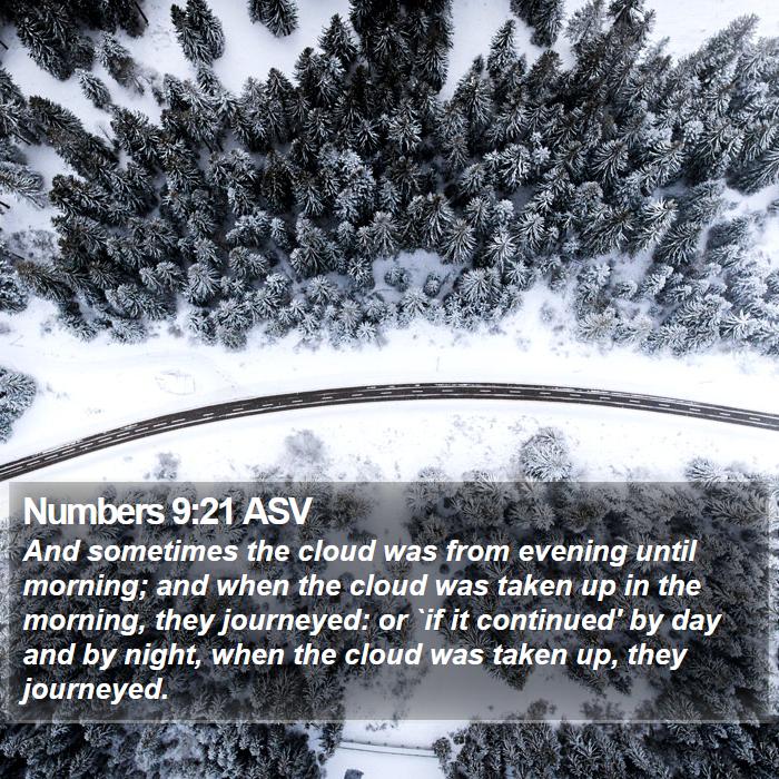 Numbers 9:21 ASV Bible Study