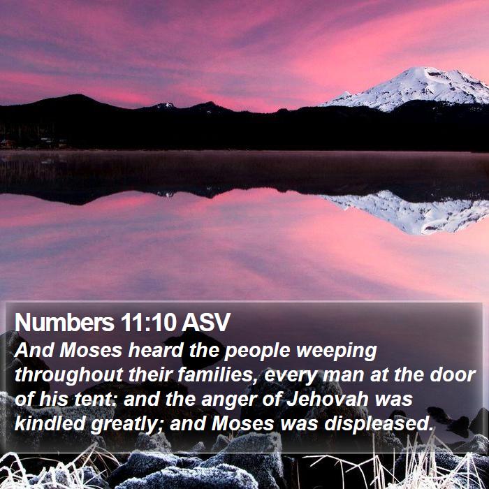 Numbers 11:10 ASV Bible Study