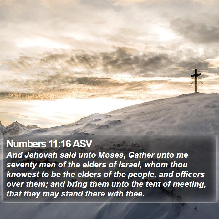 Numbers 11:16 ASV Bible Study