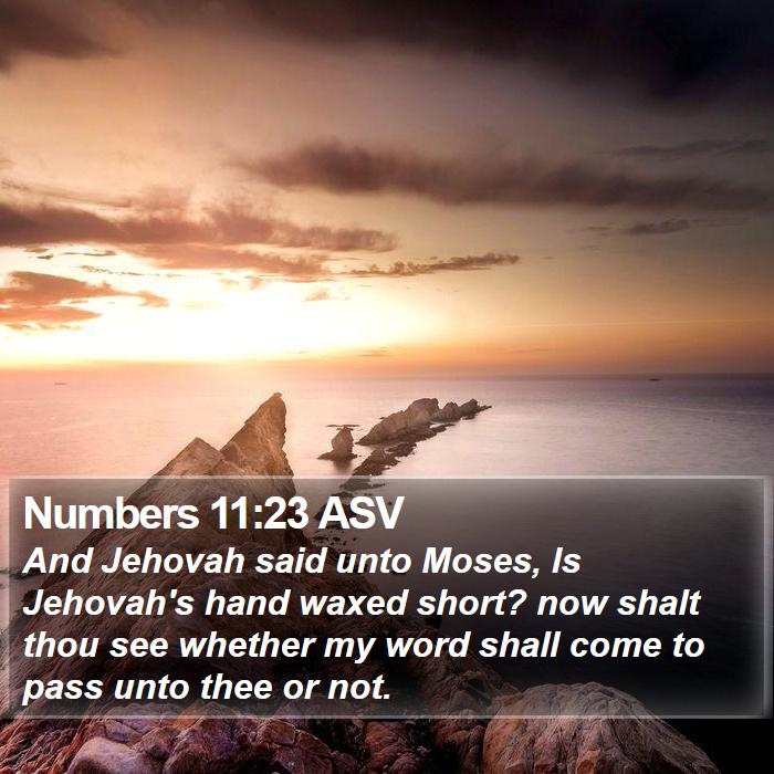 Numbers 11:23 ASV Bible Study