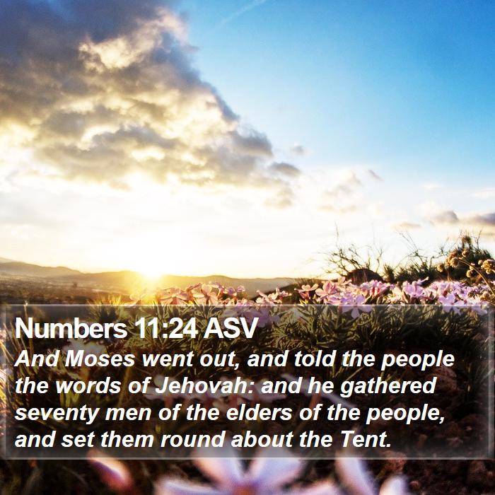 Numbers 11:24 ASV Bible Study