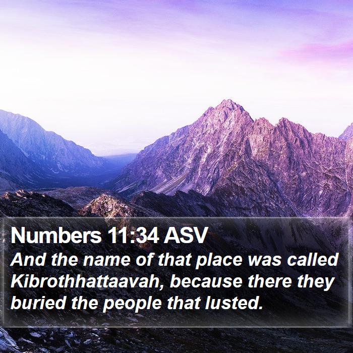 Numbers 11:34 ASV Bible Study