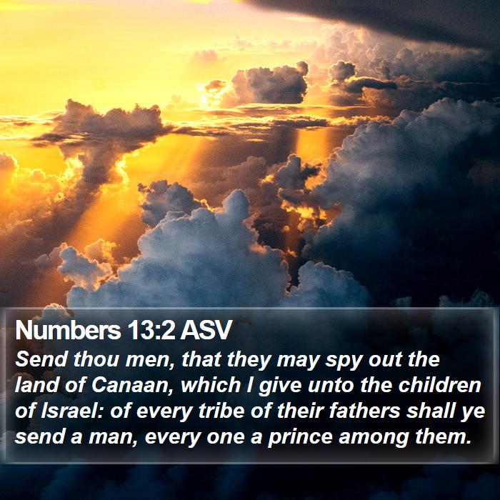 Numbers 13:2 ASV Bible Study