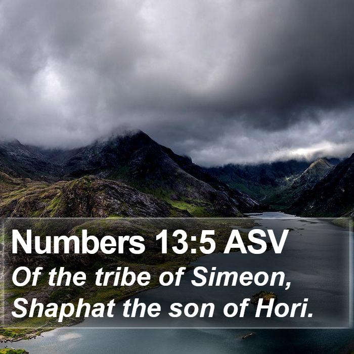 Numbers 13:5 ASV Bible Study