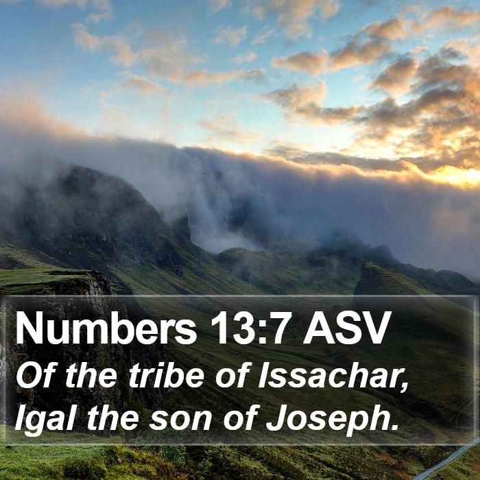 Numbers 13:7 ASV Bible Study