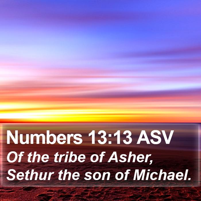 Numbers 13:13 ASV Bible Study