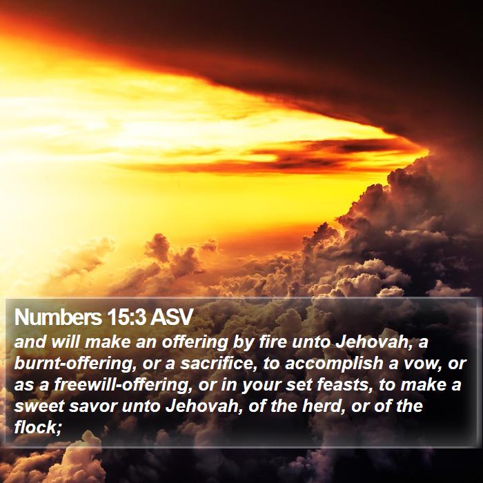 Numbers 15:3 ASV Bible Study