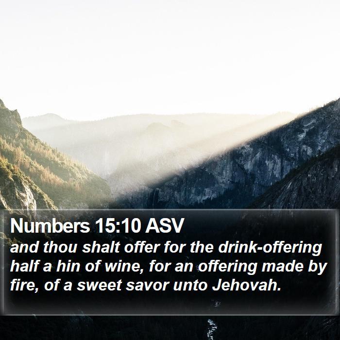 Numbers 15:10 ASV Bible Study