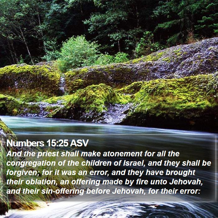 Numbers 15:25 ASV Bible Study