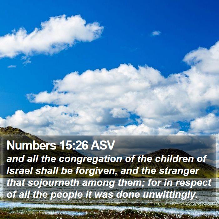 Numbers 15:26 ASV Bible Study