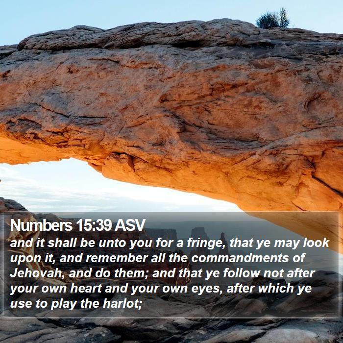 Numbers 15:39 ASV Bible Study