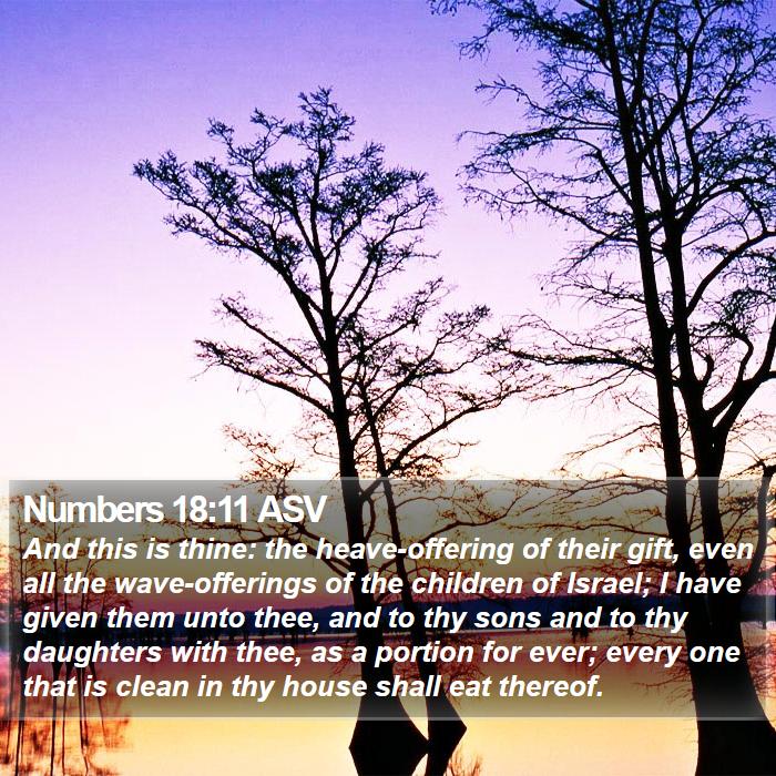 Numbers 18:11 ASV Bible Study